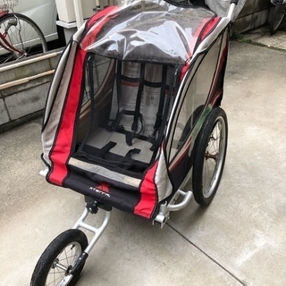 中古 自転車 二人乗り チャイルドトレーラー サイクルトレーラー