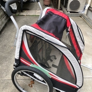 中古 自転車 二人乗り チャイルドトレーラー サイクルトレーラーの画像