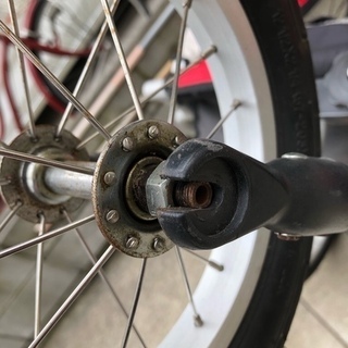 中古 自転車 二人乗り チャイルドトレーラー サイクルトレーラーの画像