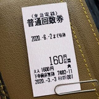 【4/1限定♪】田園都市線の回数券