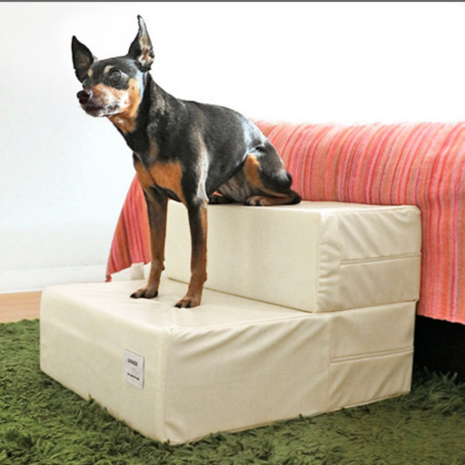 【犬 階段 iDog】関節の弱い小型犬のための階段状の踏み台