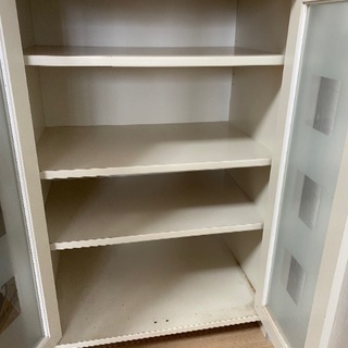 ミニ食器棚　キッチン収納　ホワイトの画像