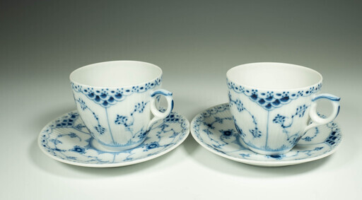 ロイヤルコペンハーゲン カップ & ソーサー　ハーフレース 2客