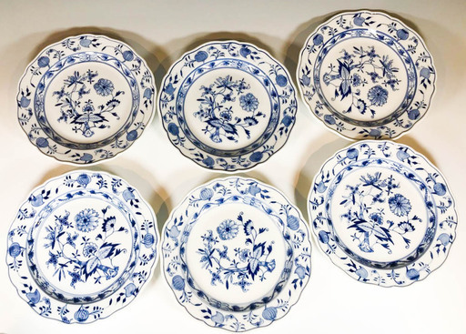 【貴重】マイセン　ブルーオニオンプレート！　21.5cm　6枚セット