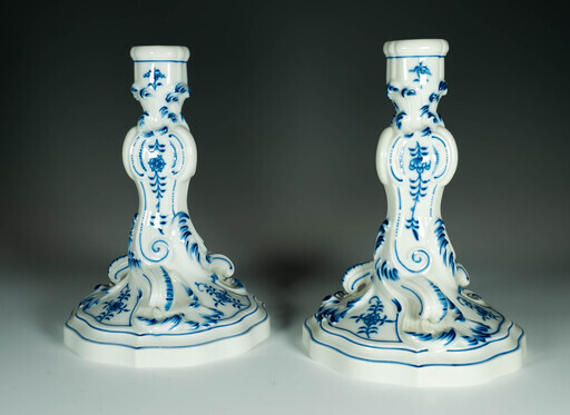 【レア】状態トップクラス　マイセン　ペア　キャンドルホルダー