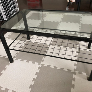 ガラステーブル シンプル 黒 ダイニングテーブルの画像