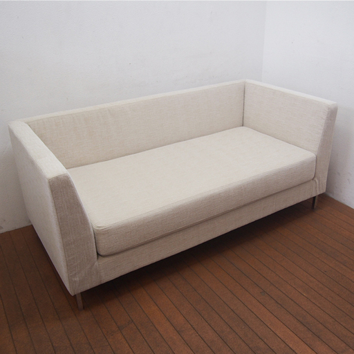 【良品】２Pソファ アーバン通商 アイボリー 幅163 奥行79 高さ68cm IA35