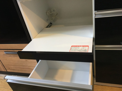 4/9 値下げ! 美品 日本製 古賀家具 2面レンジボード 鏡面仕上げ アーバンStyle 大川家具