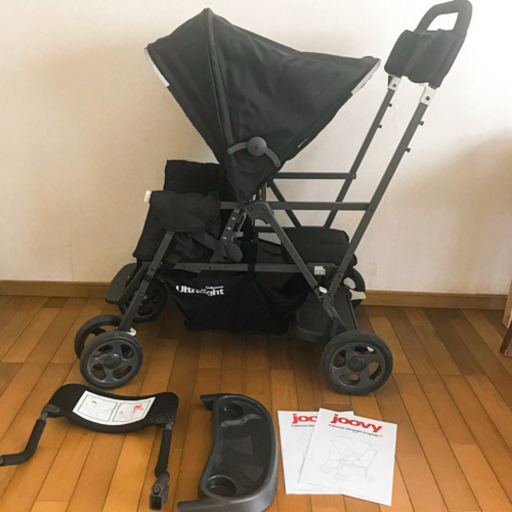 二人乗りベビーカー  JOOVY ウルトラライト　グラファイト