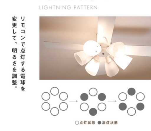シーリングファンライト　新品　カフェのようなリビング