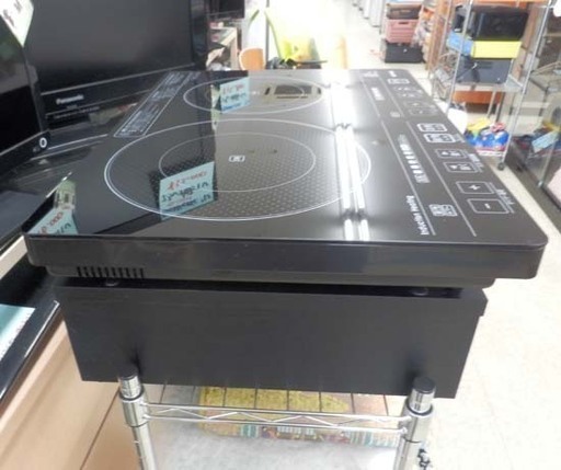 2口 IHクッキングヒーター 2014年製 アイリスオーヤマ EIH1470-B 1400W/700W スタンド付き 電気 コンロ 調理 ペイペイ対応 札幌市西区西野