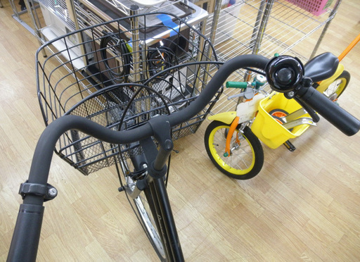 26インチ 自転車 ママチャリ 切替なし 荷台 カゴ カギ付き ブラック 札幌 豊平区 西岡店