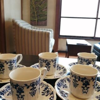昭和レトロ　デミタスカップ/コーヒーカップ＆ソーサー5客の画像