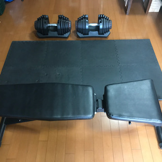 筋トレ ムキムキセット マシン ダンベル2セット 組み合わせマット