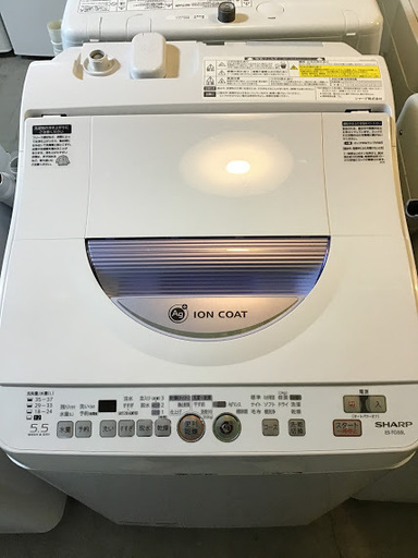 【送料無料・設置無料サービス有り】洗濯乾燥機 SHARP ES-TG55L-A 中古