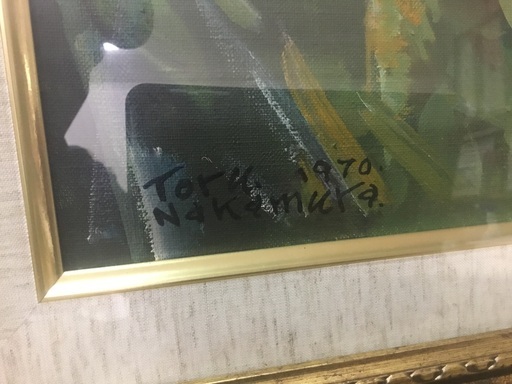 完売しました‼️ 絵画　孤高の画家‼️　仲村徹‼️　1970 赤瓦屋風景　油彩画　