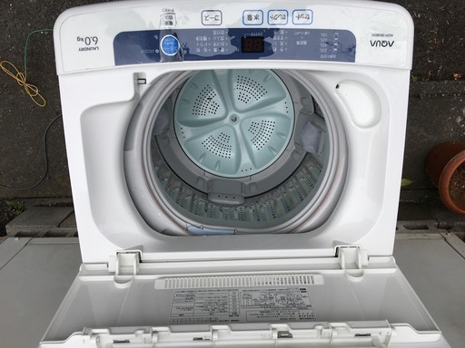 洗濯機 6kgアクア AQW-S60B  6kg 2014年製