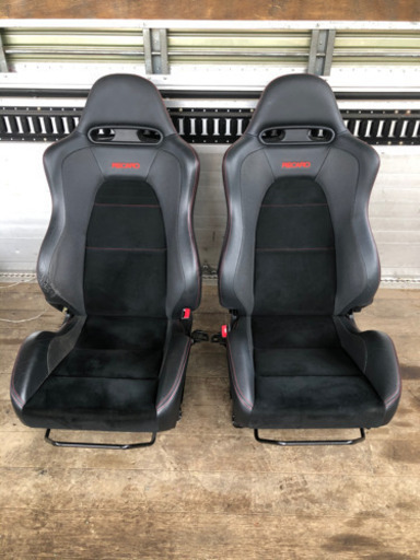 CT9A エボ9 純正 ハーフ レザー レカロ シート 左右セット