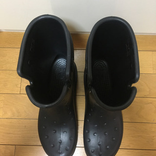 クロックス メンズ レインブーツ 長靴 黒 27 新品の画像