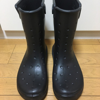 クロックス メンズ レインブーツ 長靴 黒 27 新品