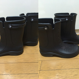 クロックス メンズ レインブーツ 長靴 黒 27 新品の画像