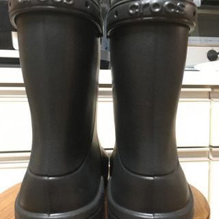 クロックス メンズ レインブーツ 長靴 黒 27 新品の画像