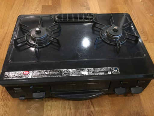 お取引中）二口ガスコンロ黒 リンナイ KGE61BL 都市ガス