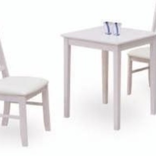 新品　ホワイトで統一　ダイニング3点セット　