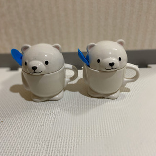 【取引予定者決定】白くま　コップ 