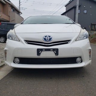 総額９５万円😉プリウス アルファ😉ZVW40😉白😉車検２年付😉５...