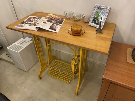 テーブル ミシン脚 デスク 作業台 リメイク家具 アンティーク 中古品