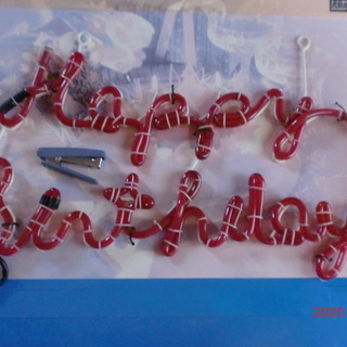 サインライト　　ハッピーバースデー　LEDでは有りません。開封済みですが未使用です。の画像