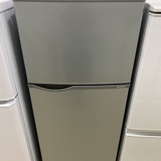 冷蔵庫 SHARP シャープ SJ-H12Y-S 2016年製 2D 118L 直冷 シルバー 中古品