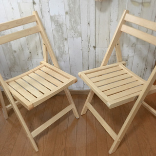木製　折り畳みチェア　4脚