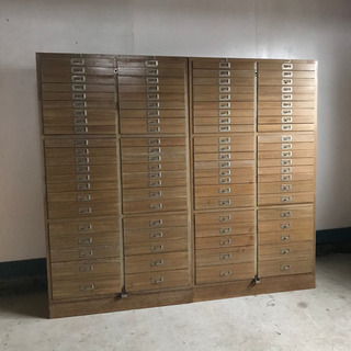 計88杯 引き出し A4 棚 ケース 古道具 書類棚 薬棚 タン...