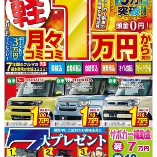別府市　新車の軽自動車がサブスクで乗れるフラット7