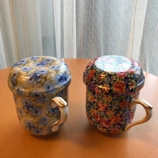 ロイヤルアーデン 陶器シリーズ ハーブティーマグ(茶こし付き)２...