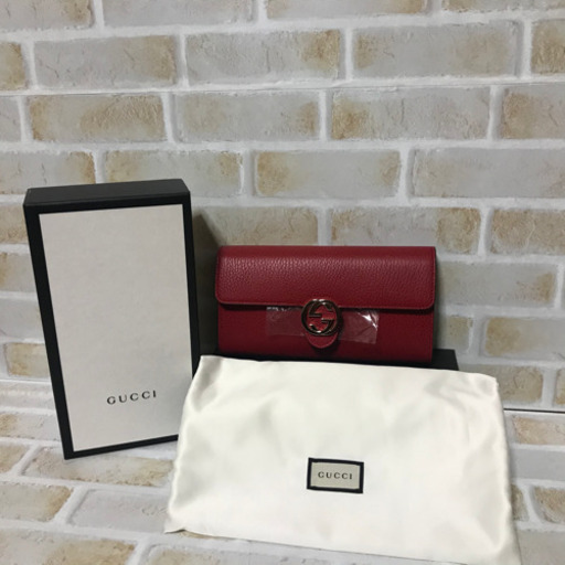GUCCI長財布 レッド 新品未使用 正規品！