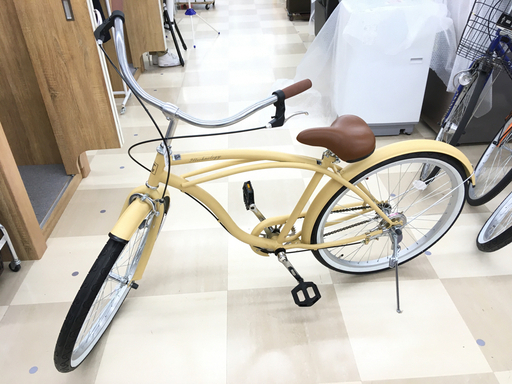 ビーチクルーザー 26インチ自転車 マットベージュ BC260