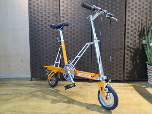 ■ミズタニ自転車 CARRYME キャリーミー 折り畳み自転車 8インチ オレンジ コンパクト スタイリッシュ 収納楽々! 自転車 札