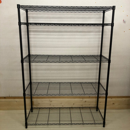 メタルラック☆スチールラック☆幅120×奥行45×高さ174㎝☆お色は黒です♪