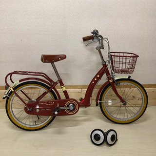 子ども用自転車☆女の子用18インチ☆コロも付いてますよ～♪