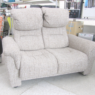 ベージュファブリック2人掛けソファ 2人掛けソファ ハイバック ファブリック ベージュ系 ☆ PayPay