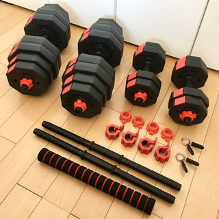 中古★宅トレ1.7万円分セット Wout バーベルにもなるダンベ...