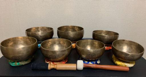 シンギングボウル フルムーンボウル 7個セット（スティック・クッション等付き）