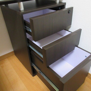 ニトリ システムデスク(キャネーラ 140 DBR)引き取り場所江東区千石トランクルーム前(※お値引き相談可)の画像