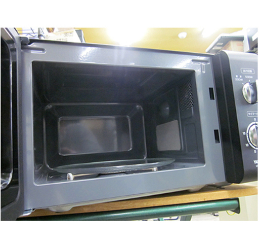 札幌 美品!【ヤマゼン 電子レンジ 2016年製 17L】700W MW-Y205(B)5 ブラック 単機能 あたため 温め 50Hz