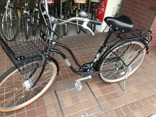 ★美品★26インチ　外装6段変速　ledオートライト付き　ブラック