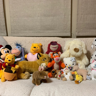 ぬいぐるみ　　ミッキー、マリー、プーなど
