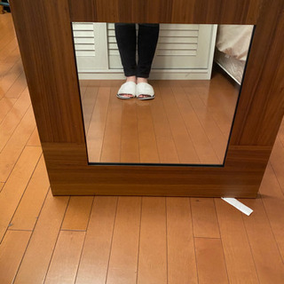 【期間限定・今月末まで】シンプルでどんな部屋にも合う素敵なスクエアミラーです（立て掛け、壁掛け）の画像